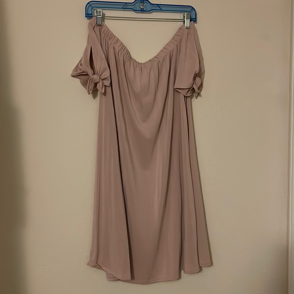 Blush Off the Shoulder Dress